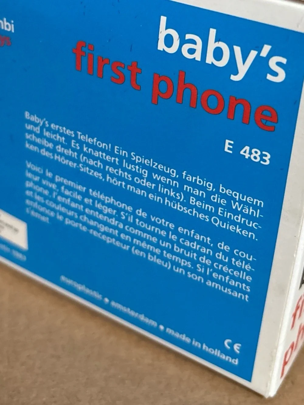 ambi toys Baby's First Phone - Red & Yellow Toy Telephone used